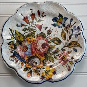 Joy Willfred Vintage Melamine scallop edge floral plate